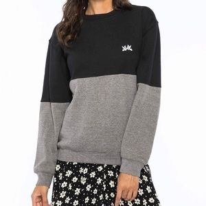 Suburban Riot • ‘Foster Emb’ Black/Gray Sweater